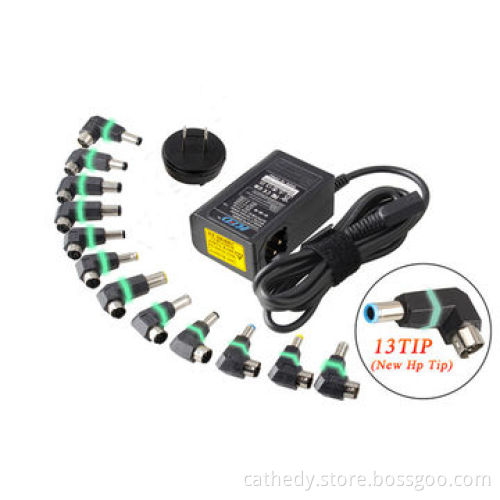 New Free HP Tip Portable Adapter for HP/Compaq, 65W Power, with 13 Tips